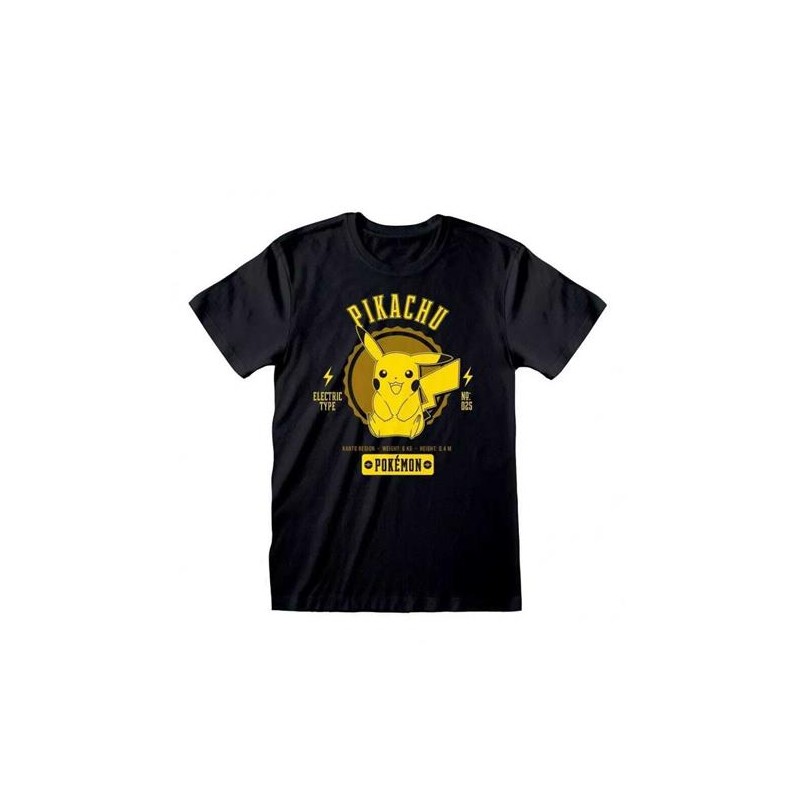 Heroes Inc. - Maglietta T-shirt Pokemon Collegiate Pikachu Taglia S